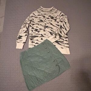 Madewell Alpaca Sweater & Corduroy Skirt Set- Size M/6